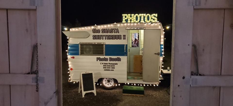 The Shasta Shutterbug II featured at an outside barn wedding in Delmar. 